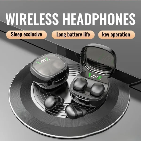 Mini 5.3 wireless bluetooth headset small earbuds sleep work sports invisible headphones HD HIFI bass sound quality earphones - Image 2