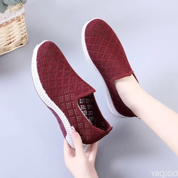 New Fashion Mesh Shoes Women Shoes Mesh Sports Shoes Breathable Flats Soft Sole Casual Sneakers 2024 - Image 6