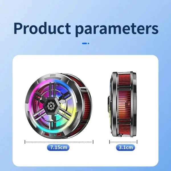 X100 Mobile Phone Semiconductor Cooling Fan Radiator Magnetic/Back-clip 2 IN 1 Game Cooler for IOS Android IPad Tablet Universal - Image 6