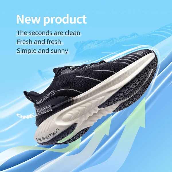 ONEMIX New Cushioning Running Shoes For Men Suitable Heavy Runners Lace Up Sports Women Non-slip Outdoor Athletic Male Sneakers - Image 6