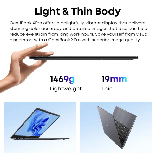 CHUWI GemiBook XPro 14inch UHD Screen Laptop 8GB RAM 256GB SSD Intel Celeron N100 Windows 11 Computer with Cooling Fan Notebook - Image 5