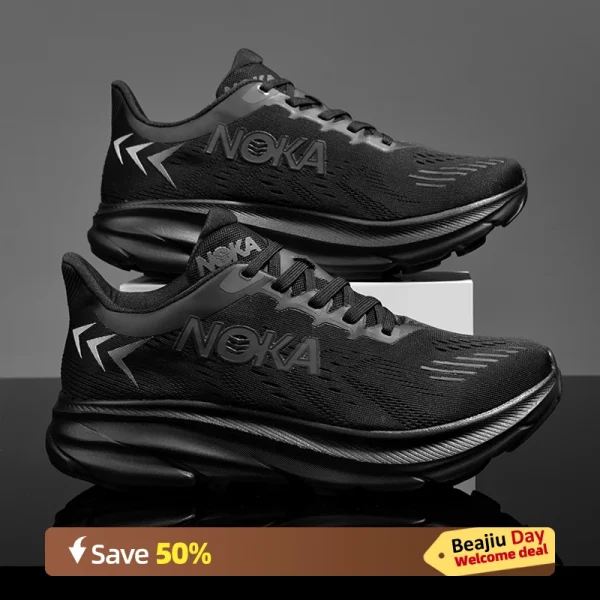 Marathon Carbon Plate Air Cushion Men Sports Running Shoes Breathable Lightweight Women's Comfortable Athletic Nonskid Sneakers - Image 3