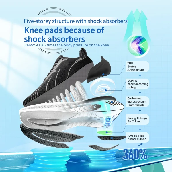 ONEMIX New Cushioning Running Shoes For Men Suitable Heavy Runners Lace Up Sports Women Non-slip Outdoor Athletic Male Sneakers - Image 4