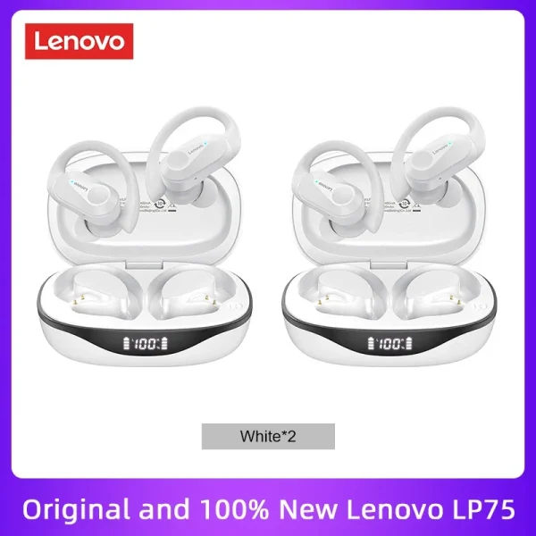 Original Lenovo LP75 TWS Bluetooth V5.3 Headphones Wireless LED Digital Display Earphones Noise Reduction Waterproof Headset New - Image 12