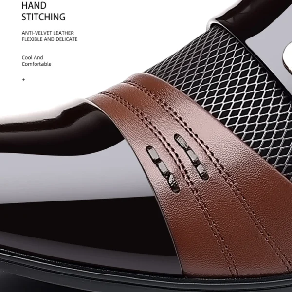 Oxford Shoes Men's Luxury Lacquer Wedding Shoe Pointed Toe Dress Shoes for Men Classic Business Men Leather Shoes Big Size 38-48 - Image 5