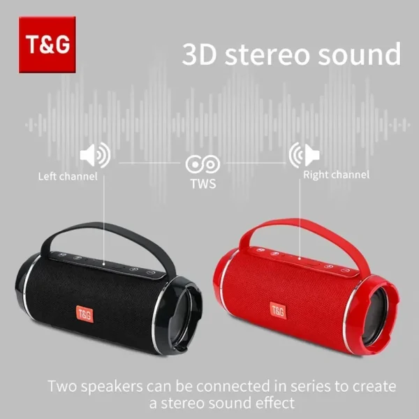 Bluetooth Speaker TG116c TWS Wireless Powerful Box Portable Outdoor Speakers Waterproof Subwoofer 3D Stereo Sound HandsFree Call - Image 2
