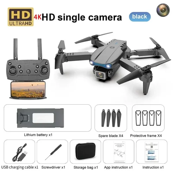 New E99 PRO Drones GPS Profesional 8K with HD Camera FPV 5G Wifi Brushless Motor Foldable RC Quadcopter Obstacle Avoidance Dron - Image 14
