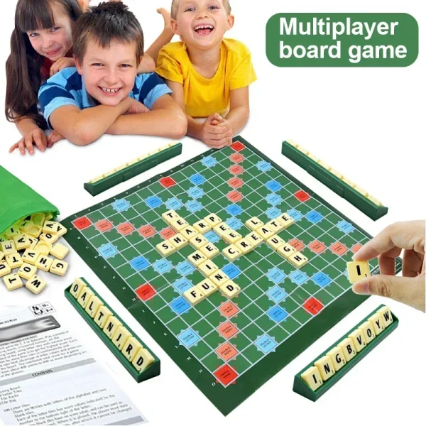 2-4 People English Spelling Solitaire Box Alphabet Chess Educational Toys Travel English Alphabet Scrabble Puzzle Board Game - Image 5