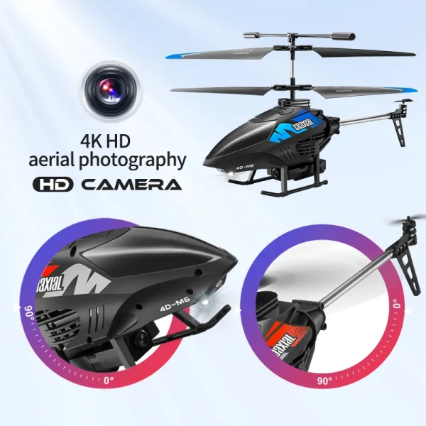 4DRC M6 Remote Control RC Helicopter with 4K Camer Altitude Hold Drone 2.4GHZ 4CH Aircraft for Adults Birthday Kids Gifts Toys - Image 3