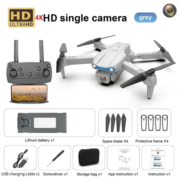 New E99 PRO Drones GPS Profesional 8K with HD Camera FPV 5G Wifi Brushless Motor Foldable RC Quadcopter Obstacle Avoidance Dron - Image 10