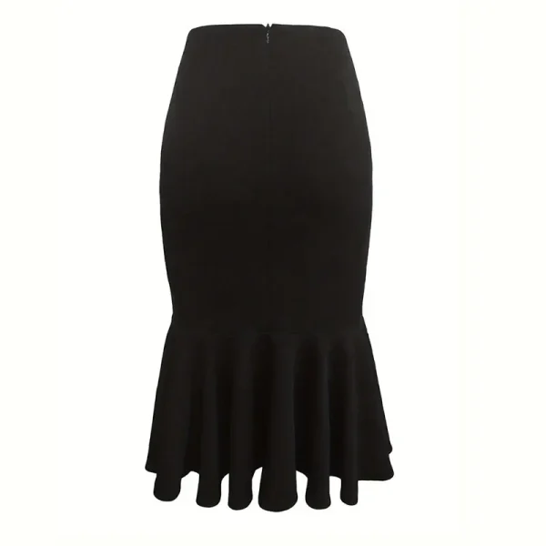 Elegant Houndstooth Printed Knee Length Skirts Women Fashion High Waist Slim Skirts Ladies Elegant Houndstooth Printed Knee Leng - Image 6