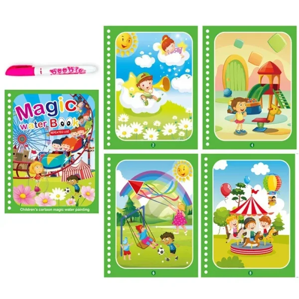 Children Early Education Toys Magical Book with Pen Water Drawing  Toys Gift Reusable Coloring Book Magic Drawing Book - Image 11