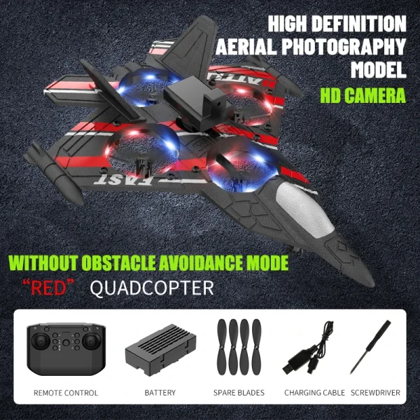 RC Plane with Camera Helicopter Remote Control Aircraft Obstacle Avoidance Fighter 2.4G Airplane EPP Foam Plane Children Toys - Image 7