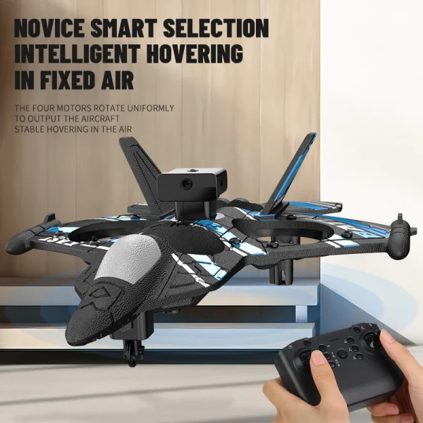 RC Plane with Camera Helicopter Remote Control Aircraft Obstacle Avoidance Fighter 2.4G Airplane EPP Foam Plane Children Toys - Image 3