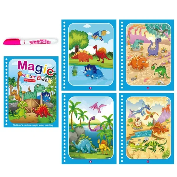 Children Early Education Toys Magical Book with Pen Water Drawing  Toys Gift Reusable Coloring Book Magic Drawing Book - Image 14