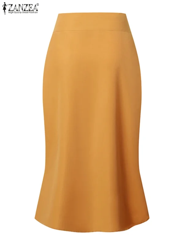 ZANZEA Package Hip High Waist Fishtail Skirts Elegant Women Evangelical Knee-length Saias Office Mermaid Skirts Fashion 2023 - Image 6