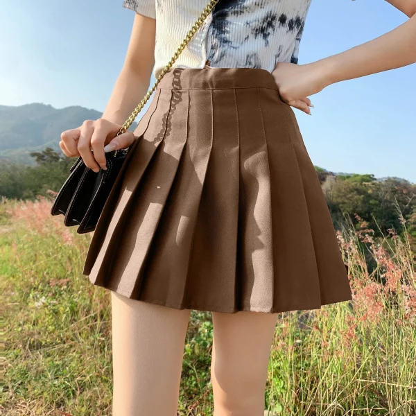 2023 Fashion Summer Women's Mini Pleated Skirts Sexy Club Y2k Accessories Plaid High Waist Stretchy Tennis Skater A-line Outfits - Image 5