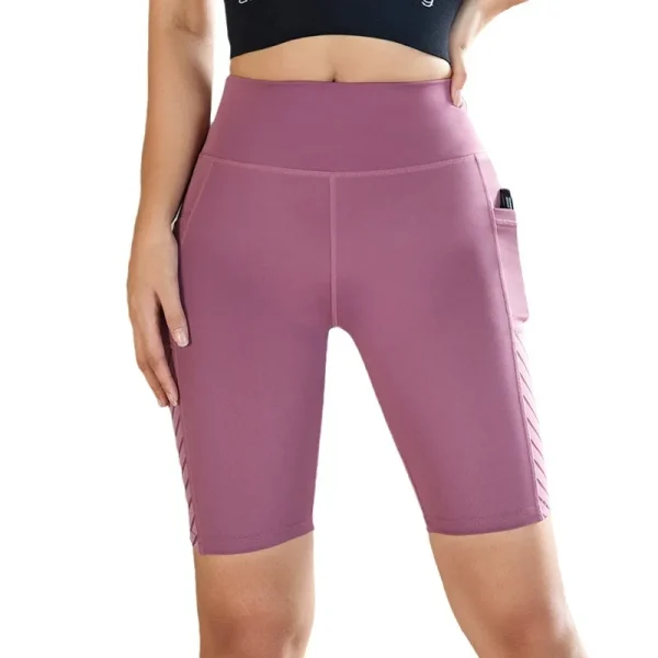Women's Gym Running Shorts Yoga Shorts Women High Waist Push Up Legging with Pocket Yoga Fitness Workout Leggings Sport Shorts - Image 5