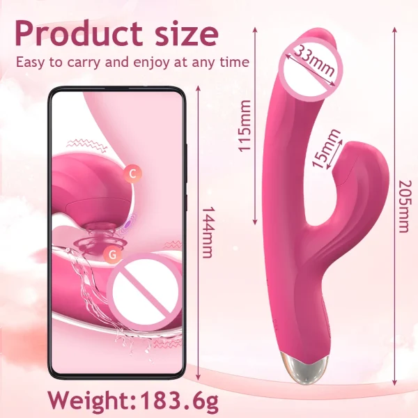 Rabbit Sucker G Spot Vibrator for Women 20 Powerful Modes Clit Vagina Stimulator Anal Plug Dildo Sex Toy Female Goods for Adults - Image 3