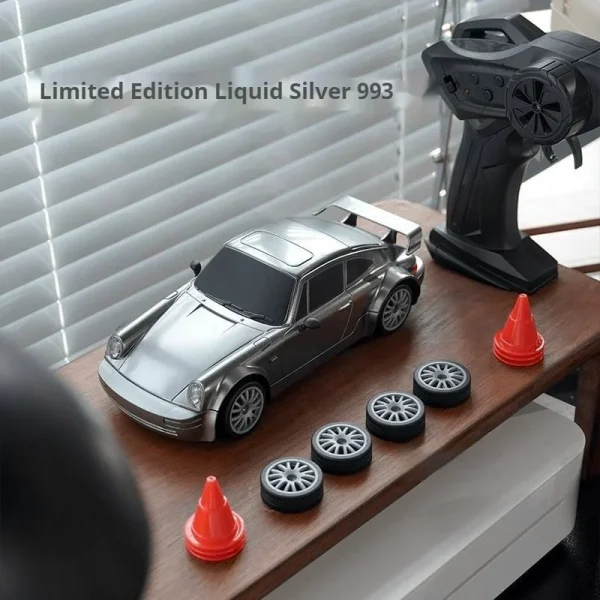 Rc Remote Control Car Entry-Level Drift Car Full-Size Mini Radio High-Speed Car 993 Limited Edition Liquid Silver Boy Toy Gift - Image 8