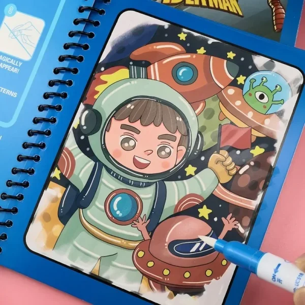 Children Early Education Toys Magical Book with Pen Water Drawing  Toys Gift Reusable Coloring Book Magic Drawing Book - Image 4