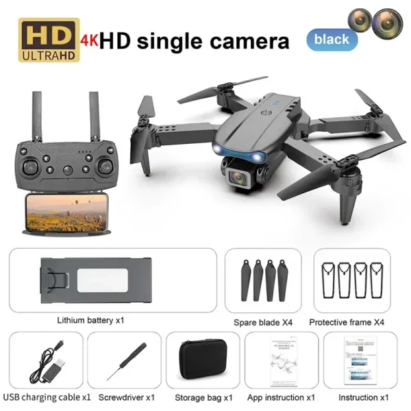 New E99 PRO Drones GPS Profesional 8K with HD Camera FPV 5G Wifi Brushless Motor Foldable RC Quadcopter Obstacle Avoidance Dron - Image 11