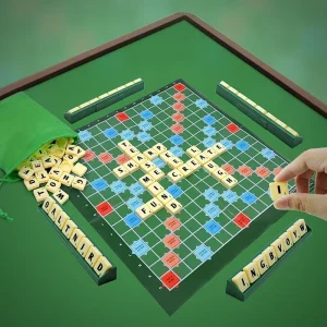2-4 People English Spelling Solitaire Box Alphabet Chess Educational Toys Travel English Alphabet Scrabble Puzzle Board Game