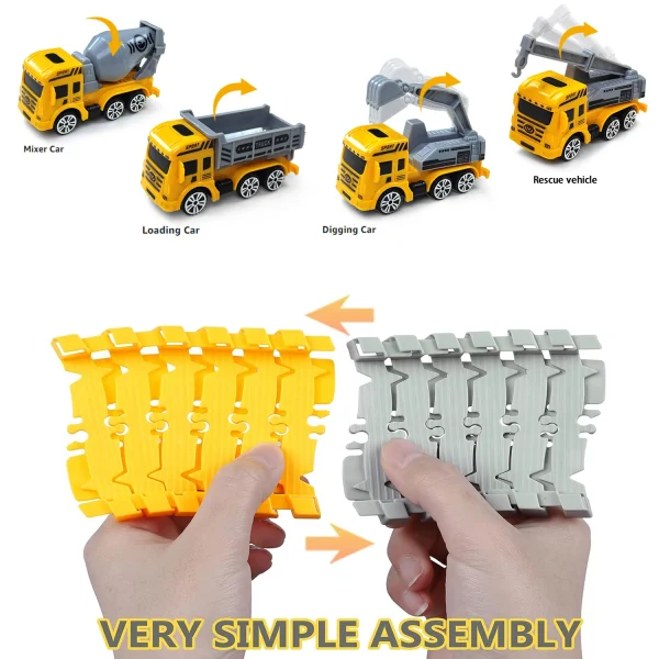 Children Electric Track Toy Car Engineering Minin Car Set Kids Puzzle Boy Toys Track Car Anti-gravity Track Train Gift for Kid - Image 6