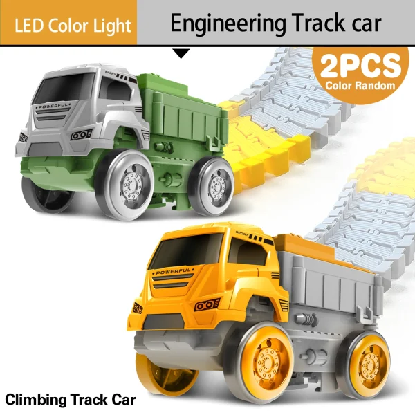 Children Electric Track Toy Car Engineering Minin Car Set Kids Puzzle Boy Toys Track Car Anti-gravity Track Train Gift for Kid - Image 11