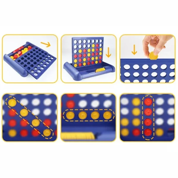 Foldable Connect 4 In A Line Board Game Classic Party Chess Family Toy Early Educational Puzzle Children Thinking Training Gifts - Image 6
