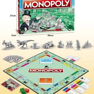Experience Fun for All Ages with MONOPOLY English Board Game - Classic Game for Family and Friends