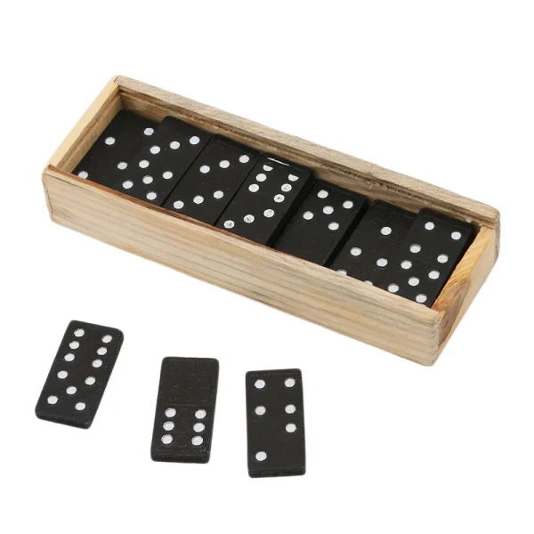 28Pcs/Set Wooden Domino Board Games Travel Funny Table Game Domino Toys Kid Children Educational Toys For Children Gifts - Image 2