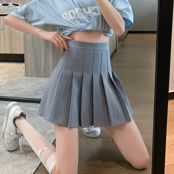 2023 Fashion Summer Women's Mini Pleated Skirts Sexy Club Y2k Accessories Plaid High Waist Stretchy Tennis Skater A-line Outfits - Image 8