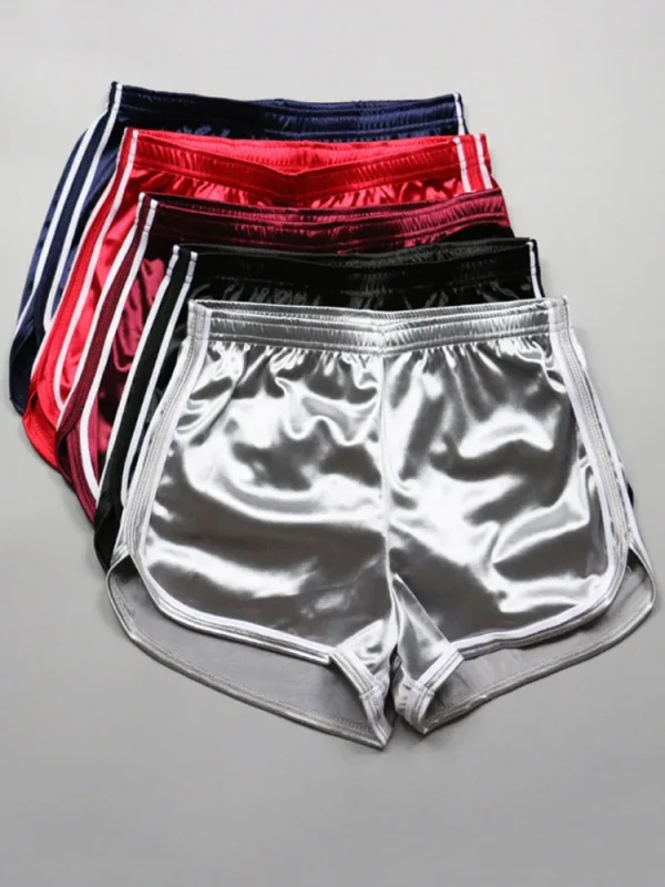 New 2023 Women Shorts Summer Silk Slim Beach Casual White Egde Shorts Hot - Image 3