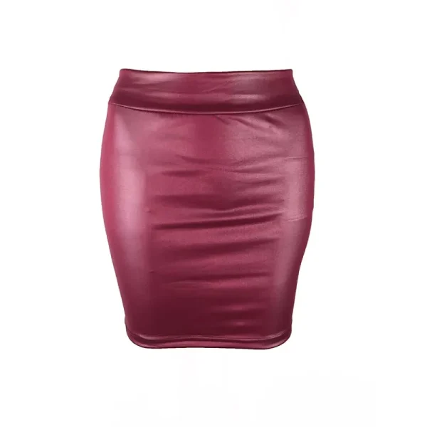 Black Slim Imitation Leather Pencil Mini Skirt High Waist Sexy Fashion Korean Short Skirts Women Wholesale Summer Sweet - Image 10