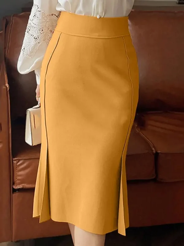 ZANZEA Package Hip High Waist Fishtail Skirts Elegant Women Evangelical Knee-length Saias Office Mermaid Skirts Fashion 2023 - Image 9