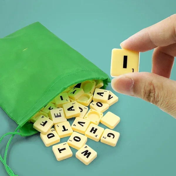 2-4 People English Spelling Solitaire Box Alphabet Chess Educational Toys Travel English Alphabet Scrabble Puzzle Board Game - Image 4
