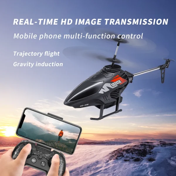 4DRC M6 Remote Control RC Helicopter with 4K Camer Altitude Hold Drone 2.4GHZ 4CH Aircraft for Adults Birthday Kids Gifts Toys - Image 2
