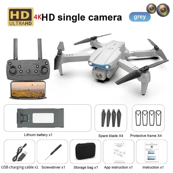 New E99 PRO Drones GPS Profesional 8K with HD Camera FPV 5G Wifi Brushless Motor Foldable RC Quadcopter Obstacle Avoidance Dron - Image 13