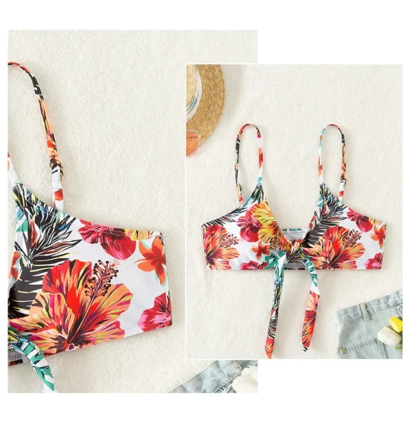 Bohemian Print Sexy Women's Beach Bikinis Three Pieces Bikini Set Cover Up Swimwear High Waisted Bikini Set Women Swimsuit 2025 - Image 24