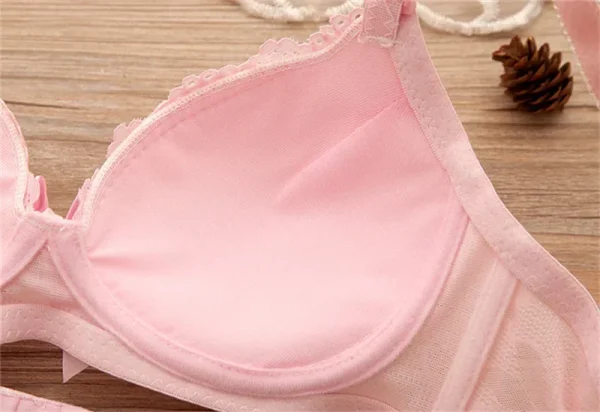 Girl Sweet Wireless Bra Lace Bows Underwear Sets Breathable Small Breast Bralette Top Briefs for Women Teen Girl Lingerie Suits - Image 16