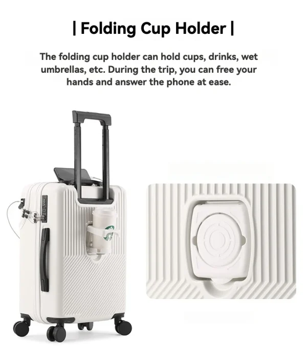 2024 New Durable Luggage Sets Suitcase Front Open TSA Lock USB Slient Spinner Wheel Charging Men Carry-On Travel 20/22/24/26 - Image 14