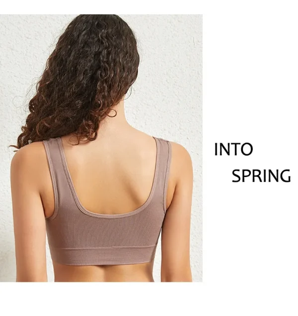 1pcs Women Sports Bra Large Size No Steel Ring Seamless Underwear Removable Chest Pad Runing Sport Yoga Vest Bras - Image 31