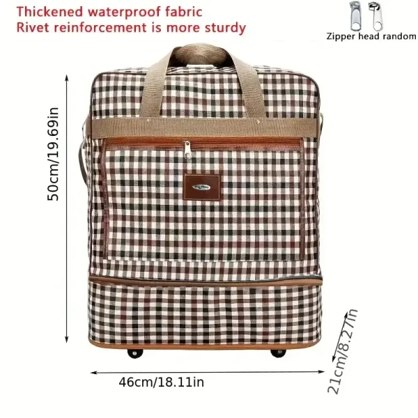 Expandable Extra Large Wheeled Duffel Bag Durable, Lightweight&Multi-Layer for Easy Travel and Storage weekend or overnight bag - Image 7