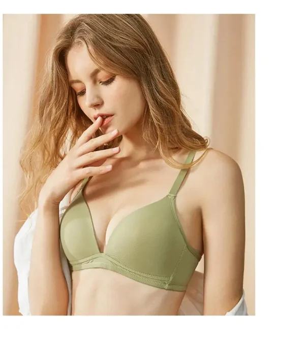 Adjustable Shoulder Straps Gathering Girls' Bras Women's Underwear Thin Breathable Triangle Cup Bralette Seamless Brassiere - Image 18