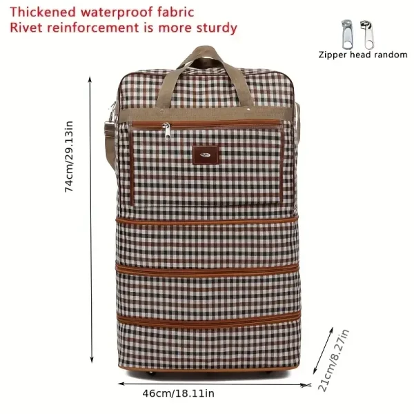 Expandable Extra Large Wheeled Duffel Bag Durable, Lightweight&Multi-Layer for Easy Travel and Storage weekend or overnight bag - Image 8