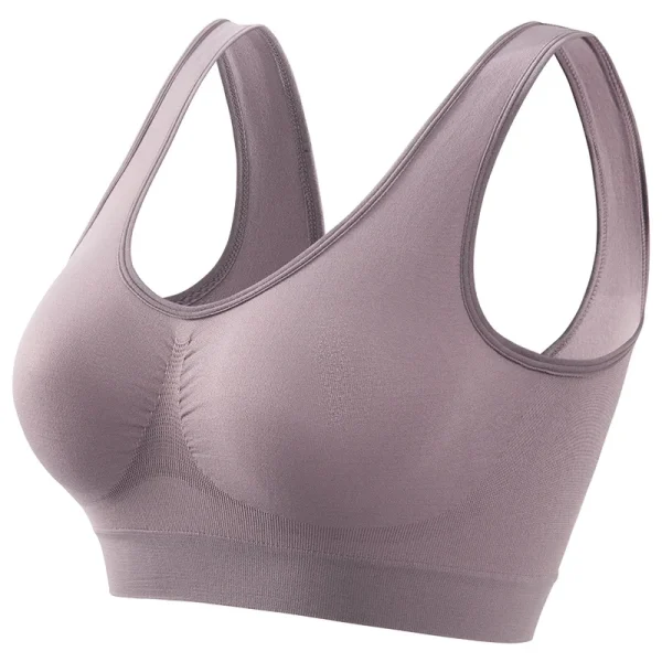 1pcs Women Sports Bra Large Size No Steel Ring Seamless Underwear Removable Chest Pad Runing Sport Yoga Vest Bras - Image 12