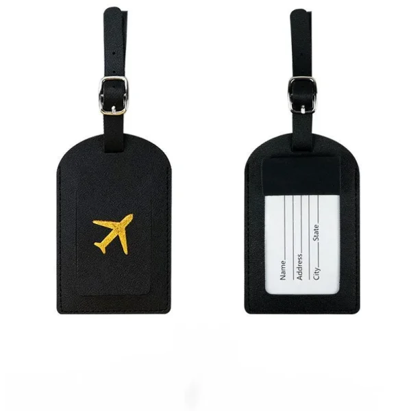 Stamped Leather Business Luggage Tag Suitcase Address Label Luggage Boarding Case Label Name ID Address Clip Travel Accessories - Image 26