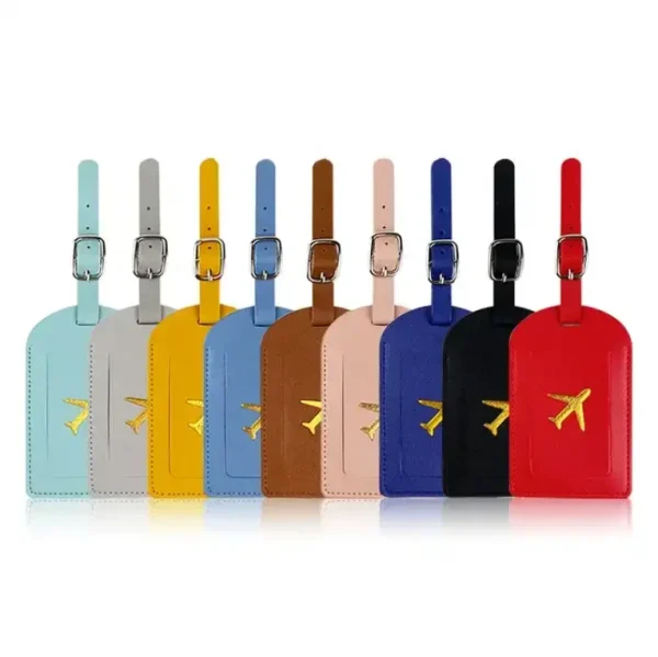 Stamped Leather Business Luggage Tag Suitcase Address Label Luggage Boarding Case Label Name ID Address Clip Travel Accessories - Image 23
