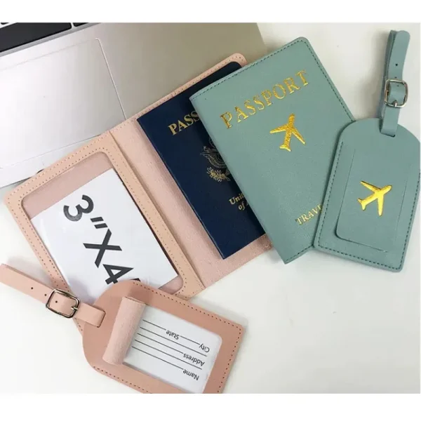 Stamped Leather Business Luggage Tag Suitcase Address Label Luggage Boarding Case Label Name ID Address Clip Travel Accessories - Image 19